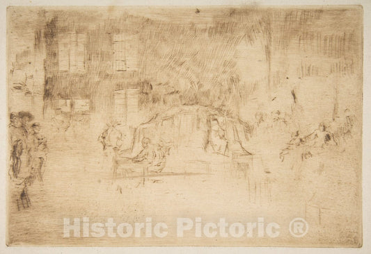 Art Print : James McNeill Whistler - Glass Furnace: Murano (Murano – Glass Furnace) : Vintage Wall Art