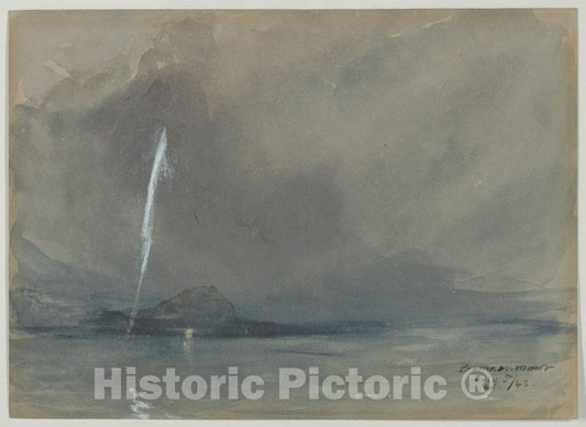 Art Print : William Collingwood - Beaumaris Mount, Near Bangor, Wales : Vintage Wall Art