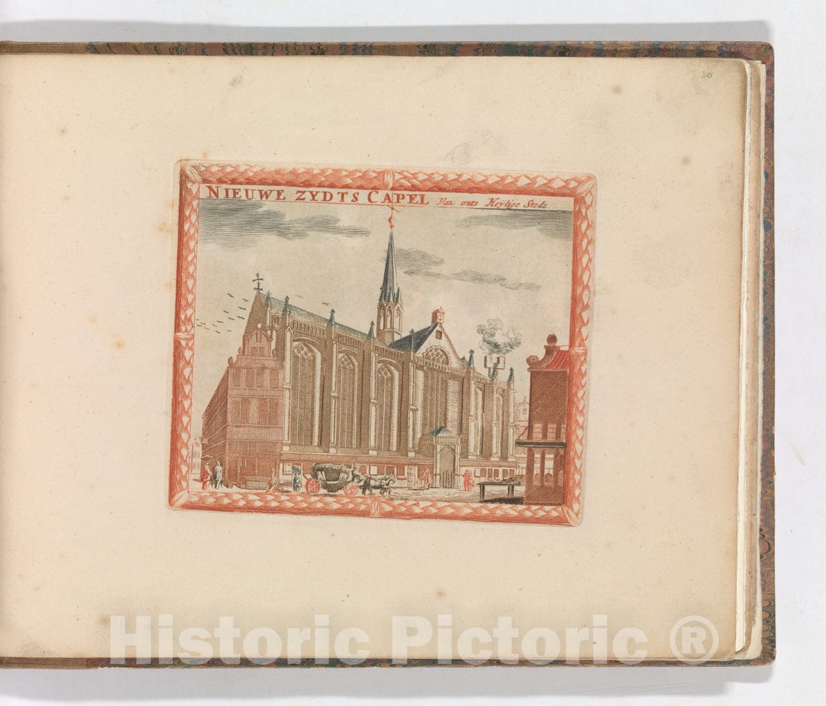 Art Print : Carel Allard - 'Nieuwe Zydts Capel', in: Tooneel Der Voornaamste Nederlands Huizen, En Lust Hoven, Naar T Leven Afgebeeld : Vintage Wall Art