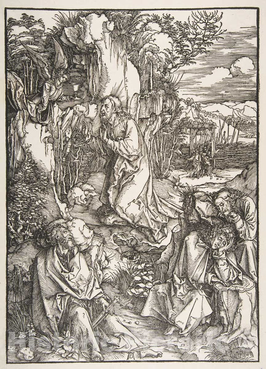 Art Print : Albrecht Dürer - Christ on The Mount of Olives, from The Large Passion 2 : Vintage Wall Art