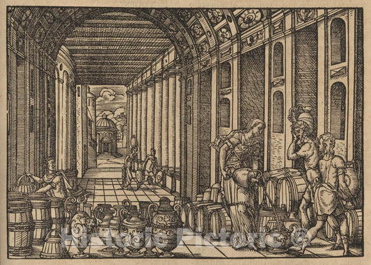 Art Print : Jost Amman - Biblia ad vetustissima exemplaria nunc recens castigata : Vintage Wall Art