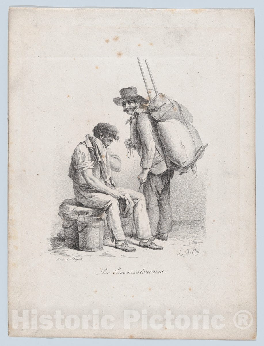 Art Print : Louis Léopold Boilly - Hired Hands : Vintage Wall Art