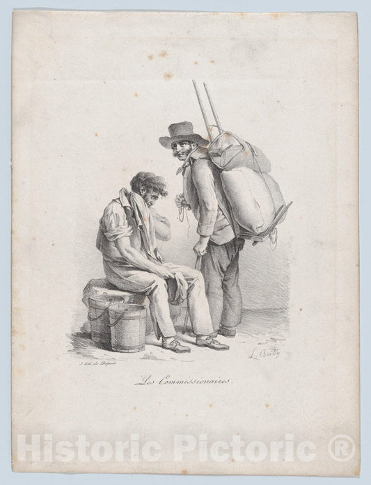 Art Print : Louis Léopold Boilly - Hired Hands : Vintage Wall Art