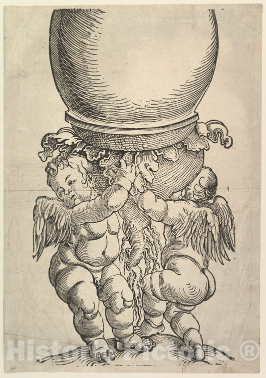 Art Print : Albrecht Dürer - The Great Column (Bottom Block) : Vintage Wall Art