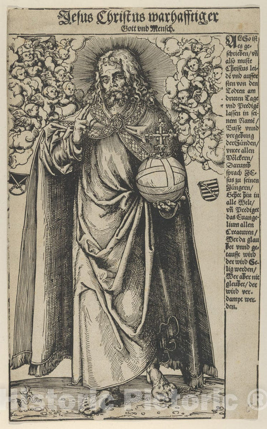 Art Print : Lucas Cranach The Elder - Christ from Christ, The Apostles and St. Paul : Vintage Wall Art