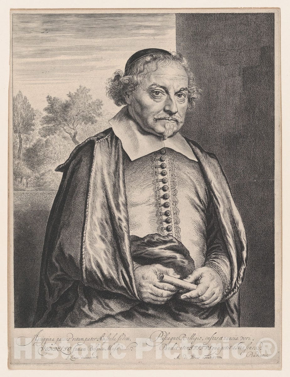 Art Print : Jan Lievens - Joost Van den Vondel : Vintage Wall Art