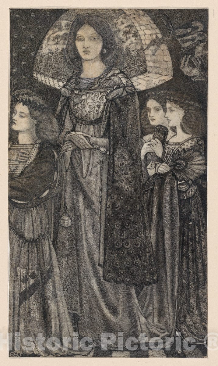 Art Print : Sir Edward Burne-Jones - Alice, la Belle Pèlerine : Vintage Wall Art