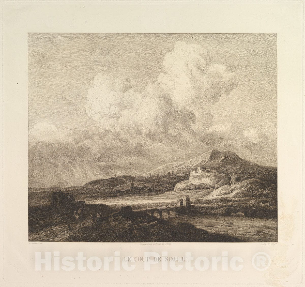 Art Print : Charles-François Daubigny - A Burst of Sunlight : Vintage Wall Art