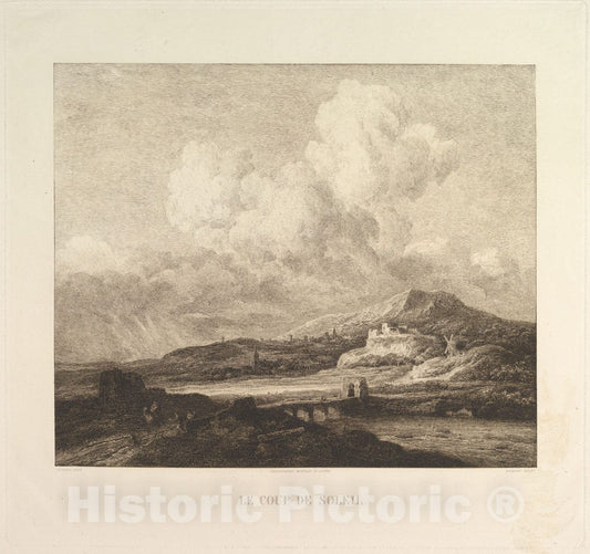 Art Print : Charles-François Daubigny - A Burst of Sunlight : Vintage Wall Art