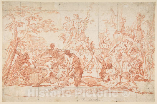 Art Print : French, 18th Century - Bacchanals : Vintage Wall Art