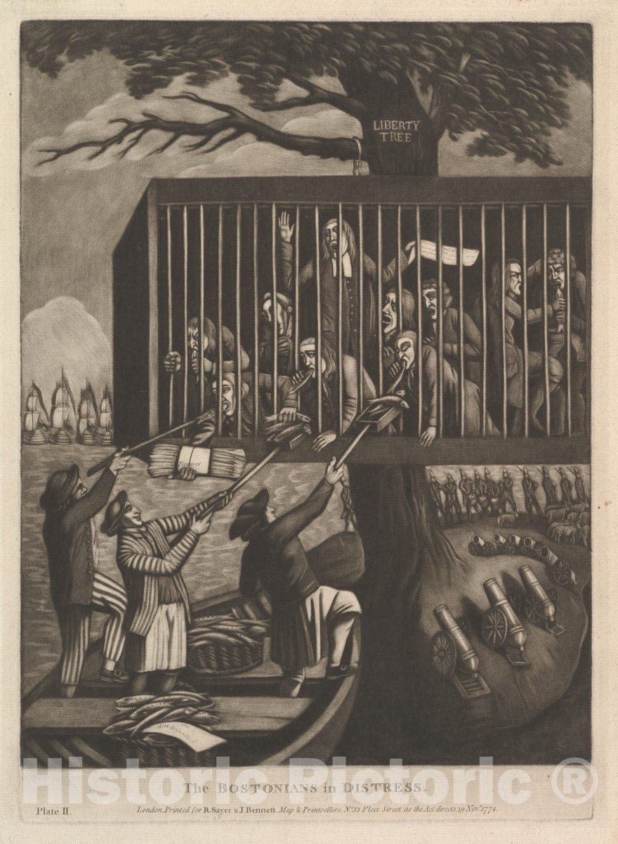 Art Print : Philip Dawe - The Bostonians in Distress : Vintage Wall Art