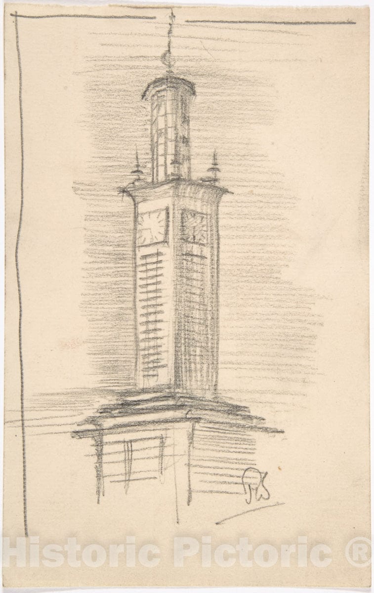 Art Print : Sir Charles Barry - Clocktower : Vintage Wall Art