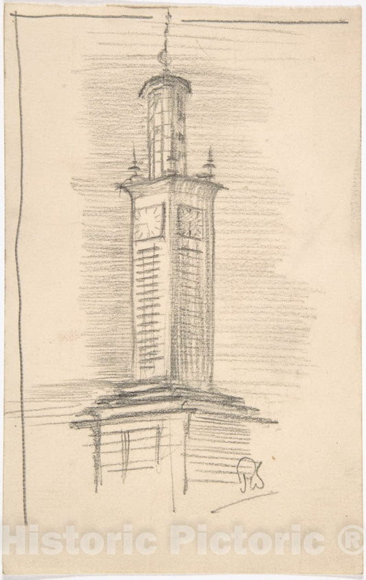 Art Print : Sir Charles Barry - Clocktower : Vintage Wall Art