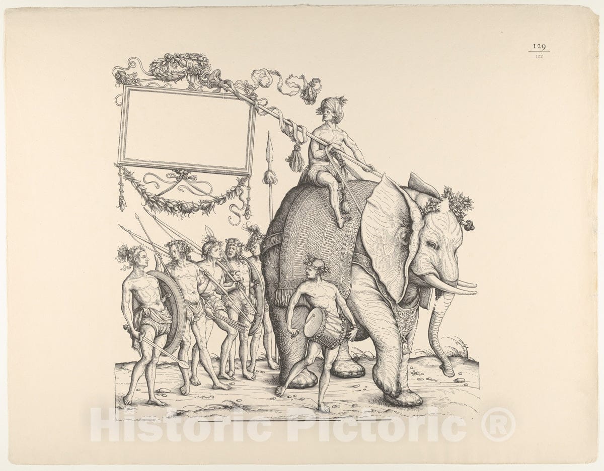 Art Print : Hans Burgkmair - People from Calicut, from The Triumphal Procession of Emperor Maximilian (Triumph Des Kaisers Maximilian I) 2 : Vintage Wall Art