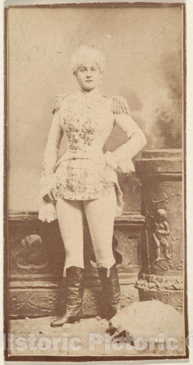Photo Print : Actress Wearing Military-Inspired Costume, from The Actresses Series (N668) - 436125 : Vintage Wall Art