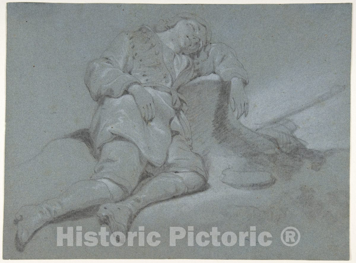 Art Print : Gerbrand Van den Eeckhout - A Sleeping Shepherd Boy : Vintage Wall Art