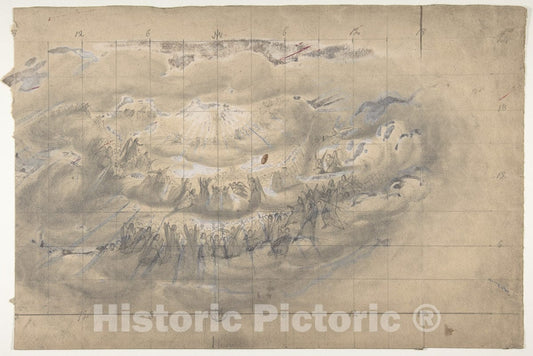 Art Print : Eugène Cicéri - Design for a Stage Set at The Opéra, Paris - 436173 : Vintage Wall Art