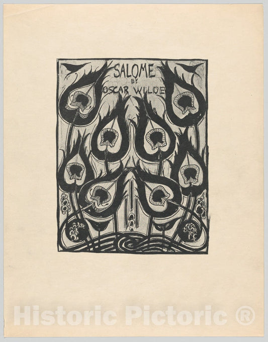 Art Print : Aubrey Vincent Beardsley - Aubrey Beardsley's Illustrations to Salome by Oscar Wilde : Vintage Wall Art