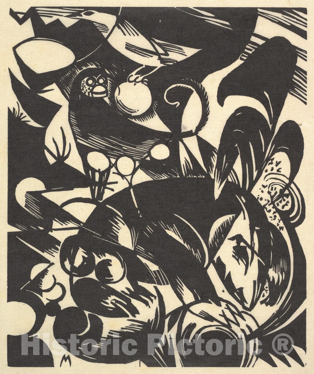Art Print : Franz Marc - Creation I (Schöpfungsgeschichte I) : Vintage Wall Art