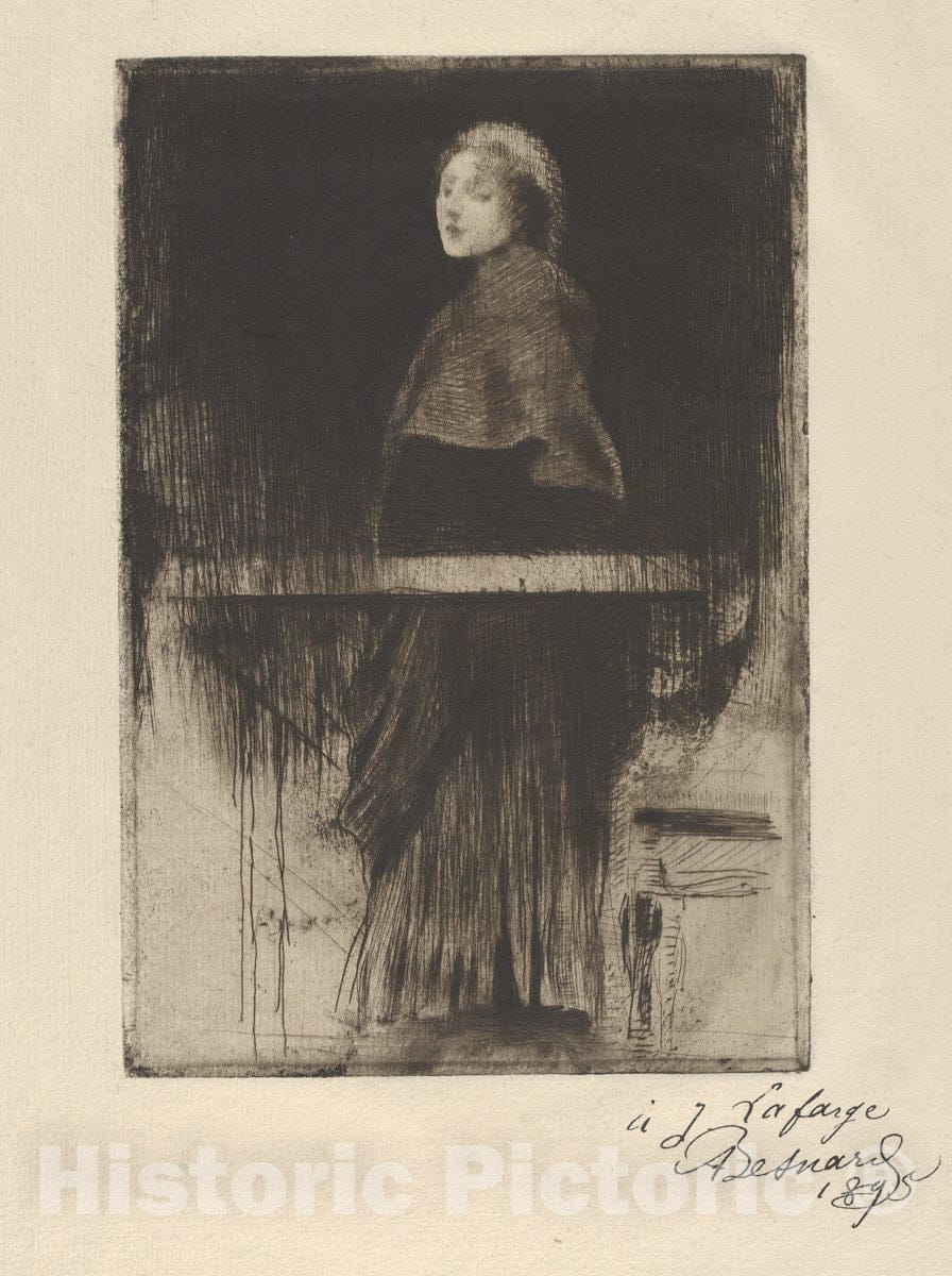 Art Print : Paul-Albert Besnard - The Woman in The Cape : Vintage Wall Art