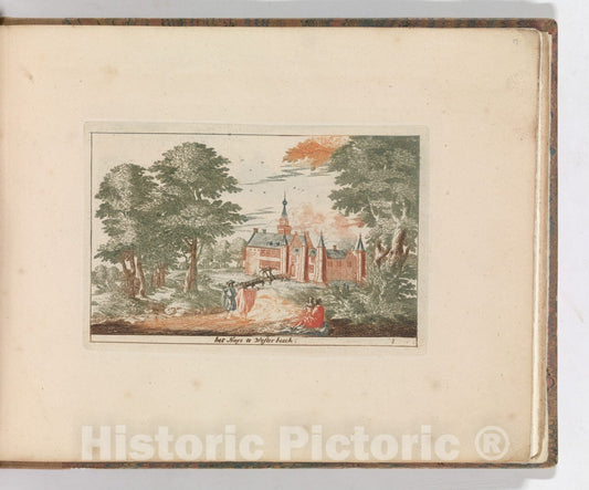 Art Print : Carel Allard - 'Het Huys te Westerbeeck', in: Tooneel Der Voornaamste Nederlands Huizen, En Lust Hoven, Naar T Leven Afgebeeld : Vintage Wall Art