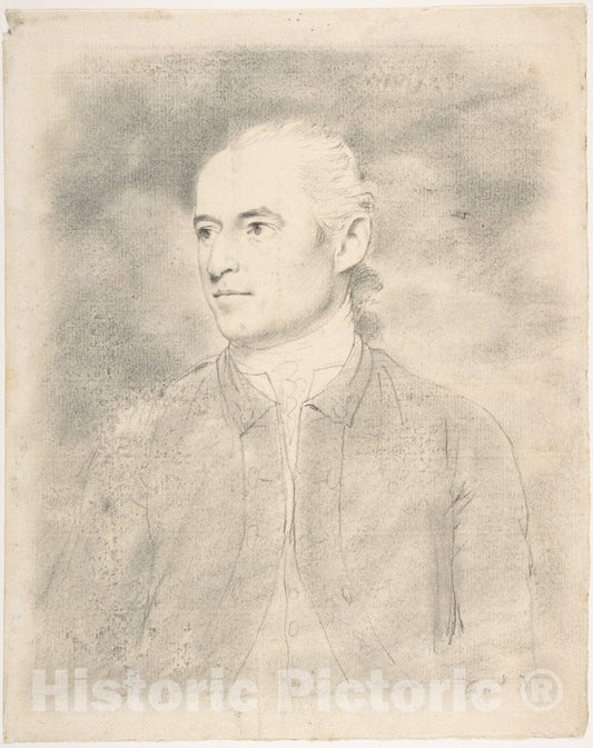 Art Print : John Downman - Captain Downman, The Artist's Brother : Vintage Wall Art
