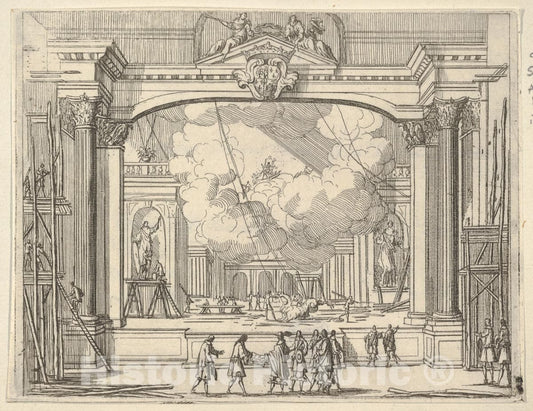 Art Print : Francesco I d'Este Orders Fete Decorations - Artist: Bartolomeo Fenice (Fenis) - Created: 1659 : Vintage Wall Art