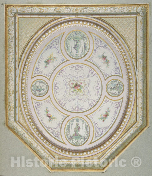 Art Print : Jules-Edmond-Charles Lachaise - Ceiling Design : Vintage Wall Art