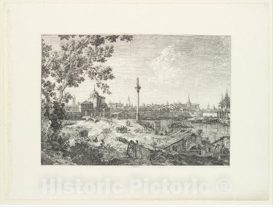 Art Print : Canaletto (Giovanni Antonio Canal) - Imaginary View of Padua : Vintage Wall Art