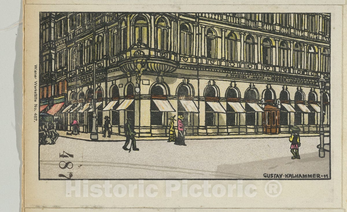 Art Print : Gustav Kalhammer - L. Steger, Successor to Café J. Scheidl : Vintage Wall Art