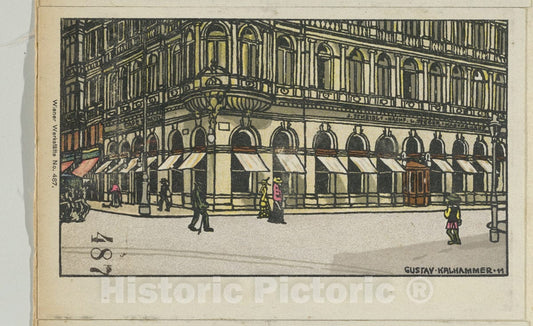 Art Print : Gustav Kalhammer - L. Steger, Successor to Café J. Scheidl : Vintage Wall Art