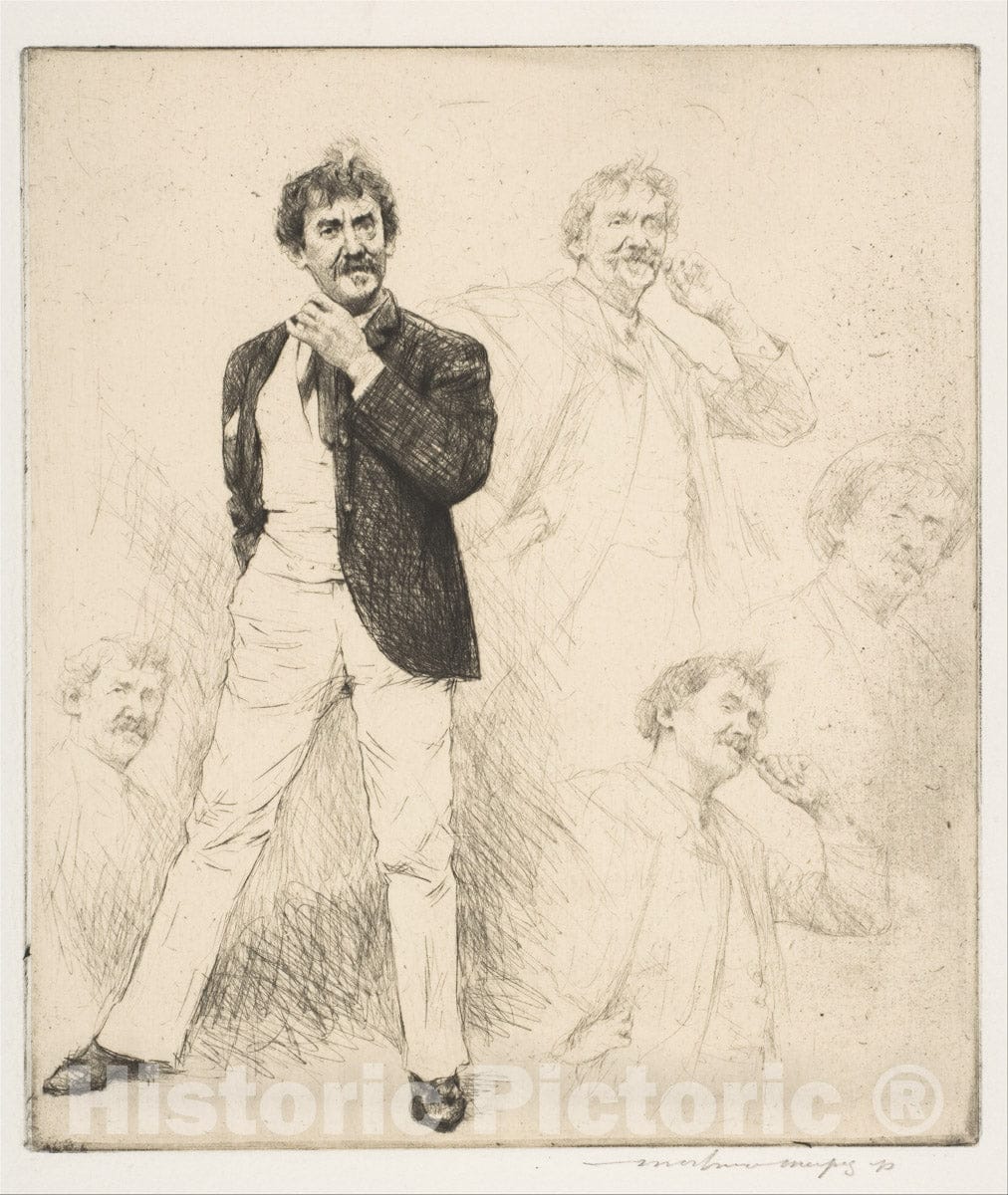 Art Print : Mortimer Menpes - Whistler in White Ducks (Whistler: Five Faces) : Vintage Wall Art