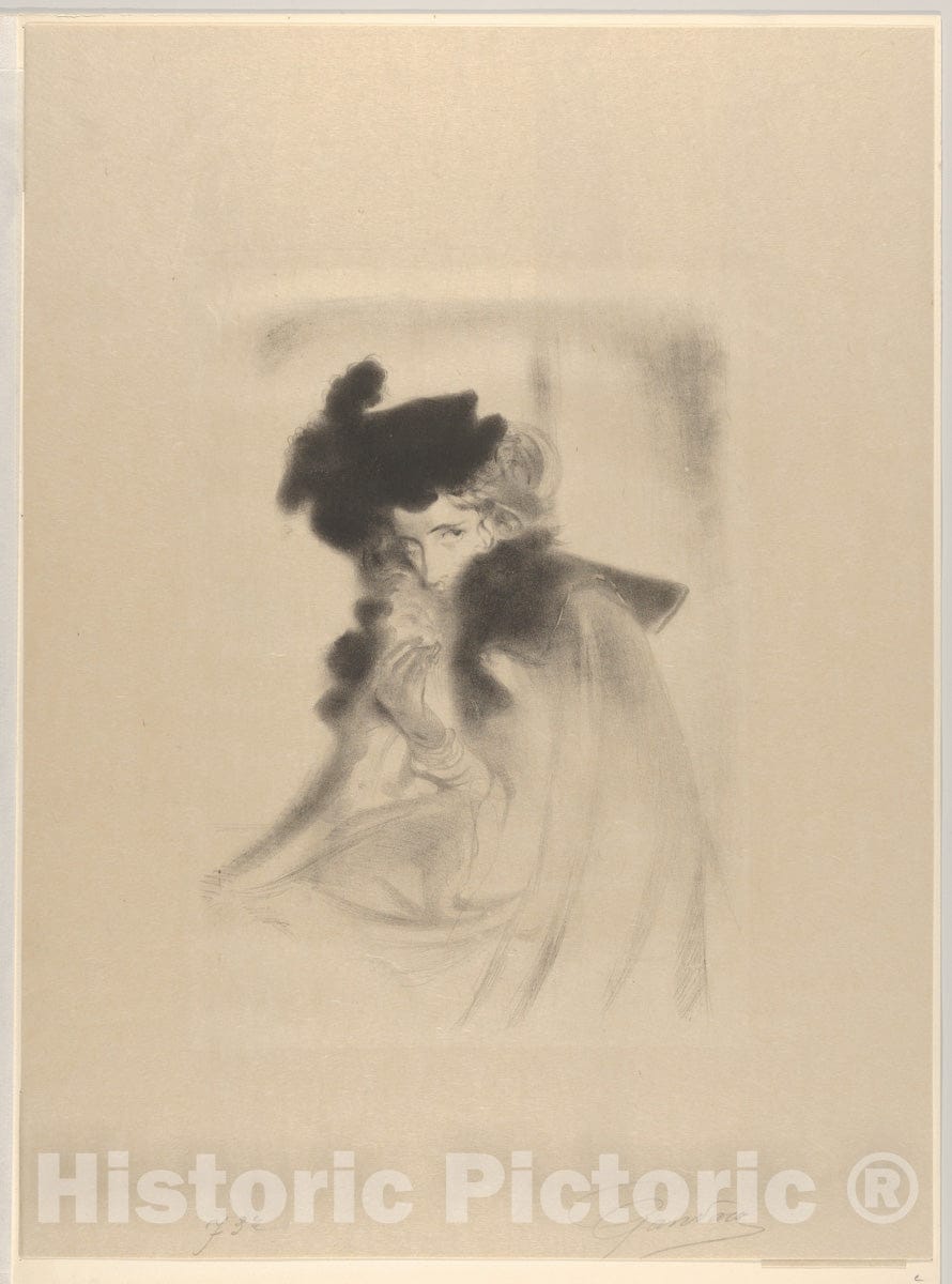 Art Print : Antonio de la Gandara - Portrait of a Woman (Portrait de Femme) : Vintage Wall Art