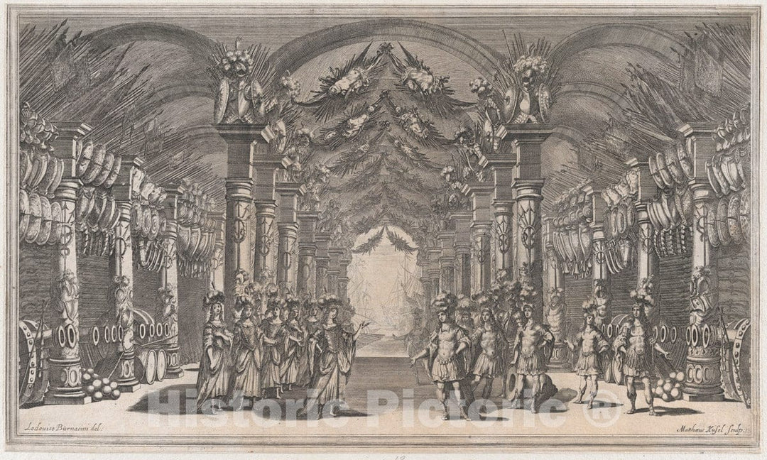 Art Print : Arsenal of Mars - Artist: Mathaus Kusel - Created: 1668 : Vintage Wall Art