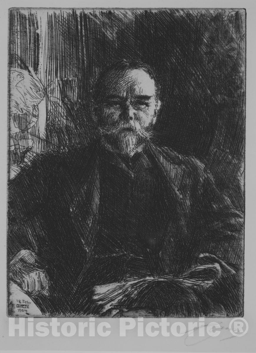 Art Print : Anders Zorn - John Hay : Vintage Wall Art