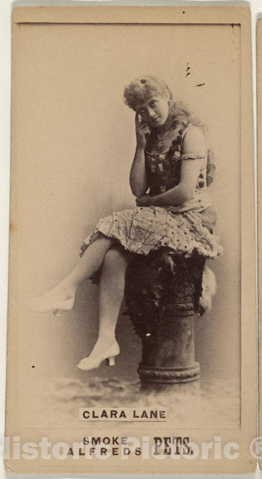 Photo Print : Clara Lane, from The Actresses Series (N671), Promoting Alfreds Pets Tobacco : Vintage Wall Art
