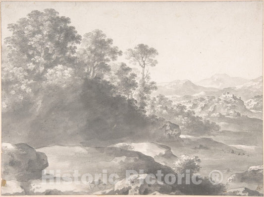 Art Print : Cornelis Van Poelenburch - Landscape 2 : Vintage Wall Art