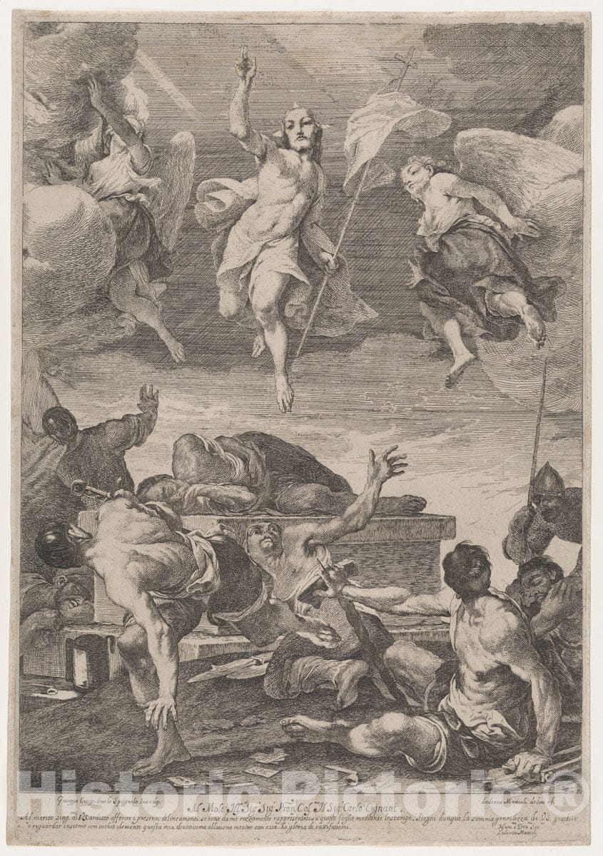 Art Print : Lodovico Mattioli - The Resurrection of Christ : Vintage Wall Art
