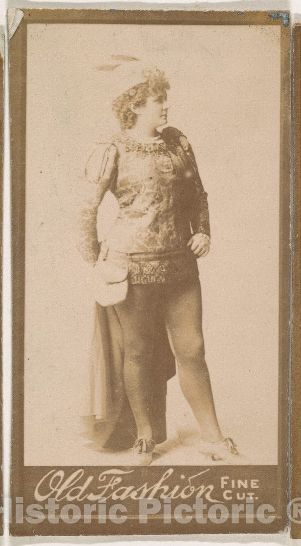 Photo Print : Portrait of Actress, from The Actresses Series (N664) Promoting Old Fashion Fine Cut Tobacco - 436477 : Vintage Wall Art