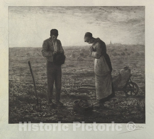 Art Print : Jean-François Millet - Angelus : Vintage Wall Art