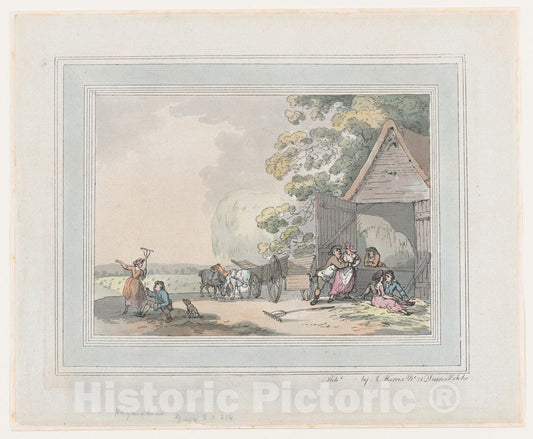 Art Print : Thomas Rowlandson - Haymakers : Vintage Wall Art