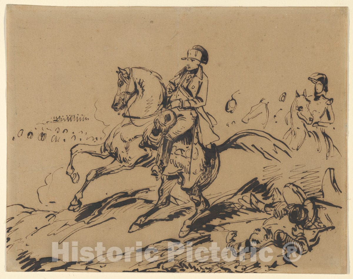 Art Print : Baron Antoine Jean Gros - Napoleon on Horseback : Vintage Wall Art