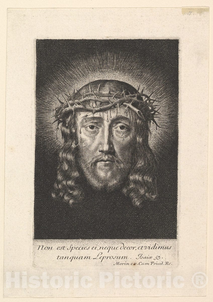 Art Print : Jean Morin - La Sainte Face couronnee d'epines, (Petit Format) : Vintage Wall Art