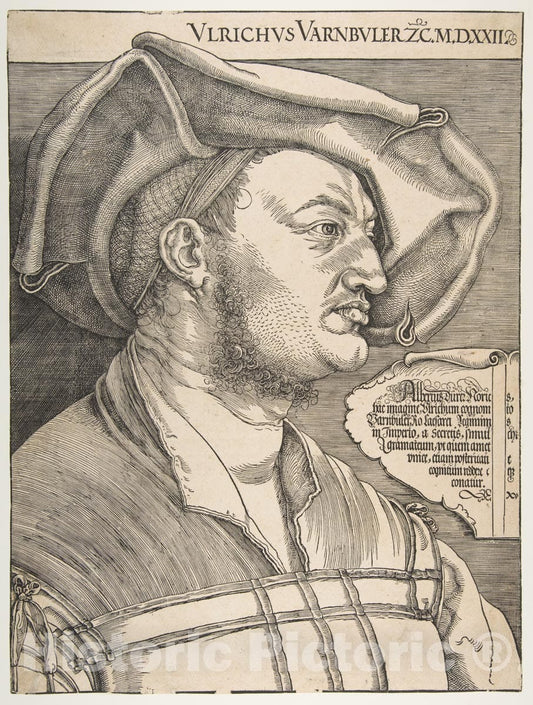 Art Print : Albrecht Dürer - Portrait of Ulrich Varnbuler 1 : Vintage Wall Art