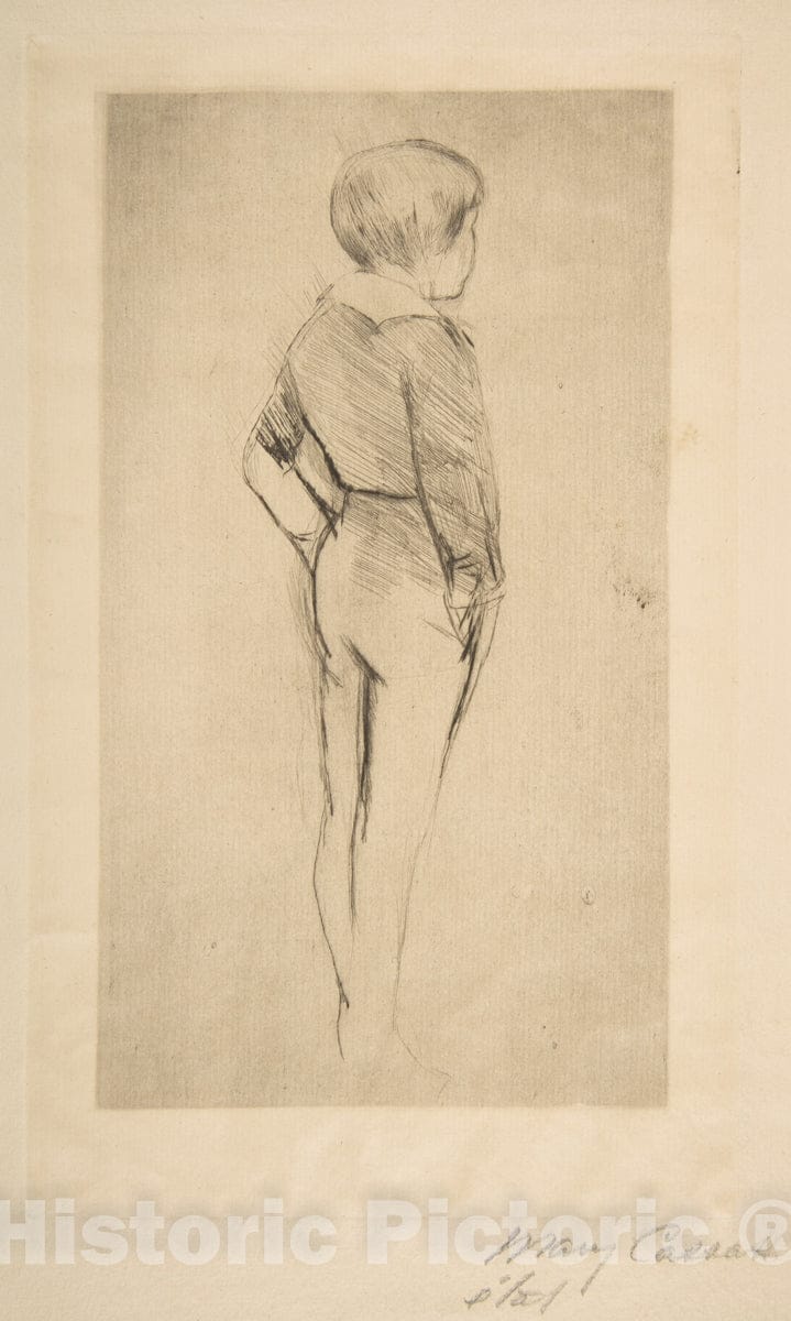 Art Print : Mary Cassatt - Robert's Back : Vintage Wall Art