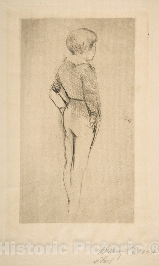 Art Print : Mary Cassatt - Robert's Back : Vintage Wall Art
