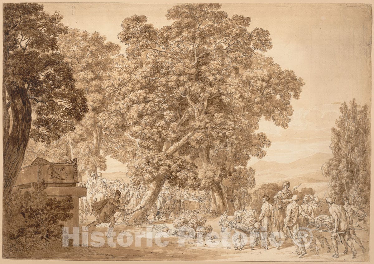 Art Print : Jacob Wilhelm Mechau - Ajax in The Grave : Vintage Wall Art