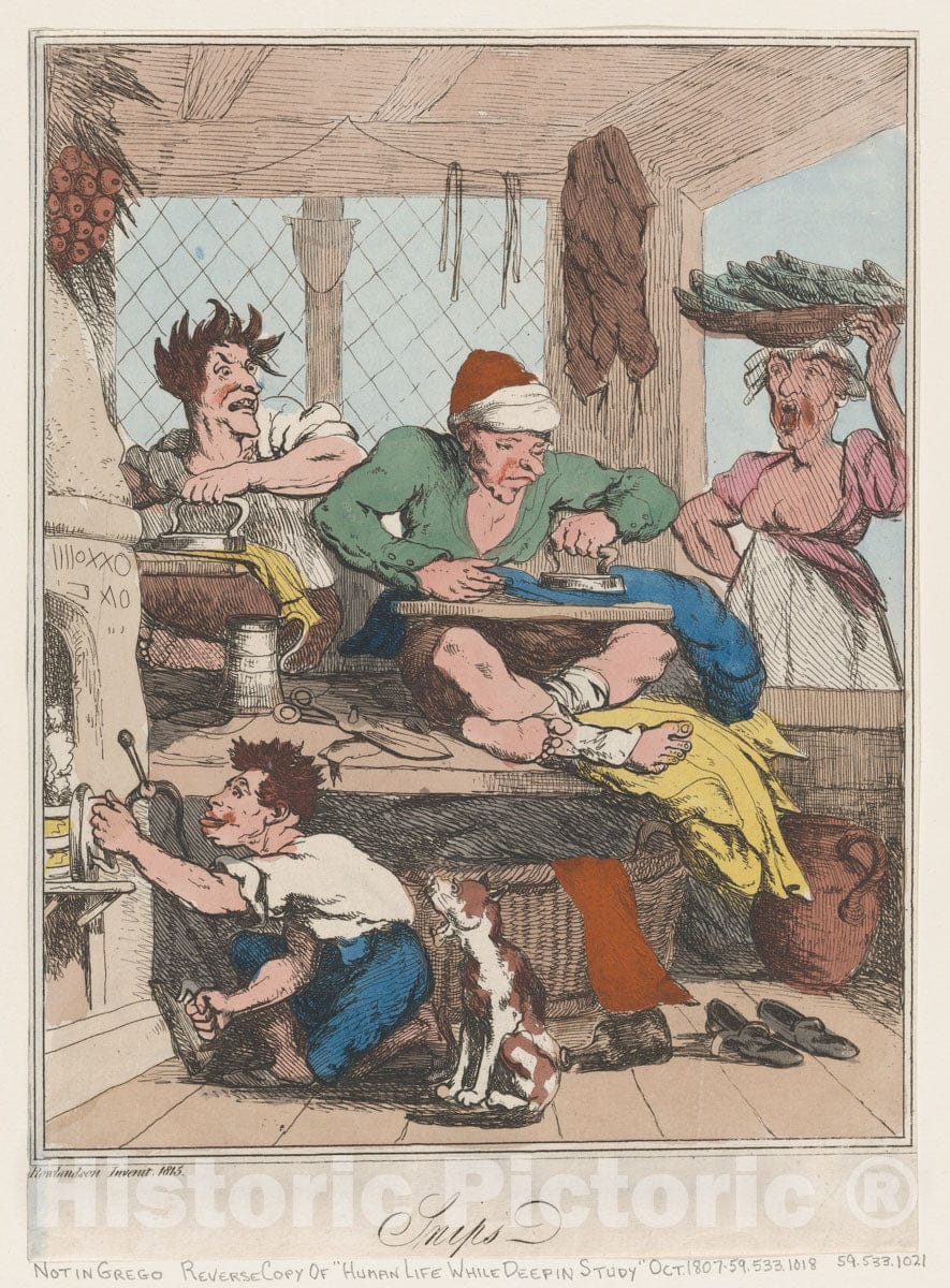 Art Print : Thomas Rowlandson - Snips : Vintage Wall Art