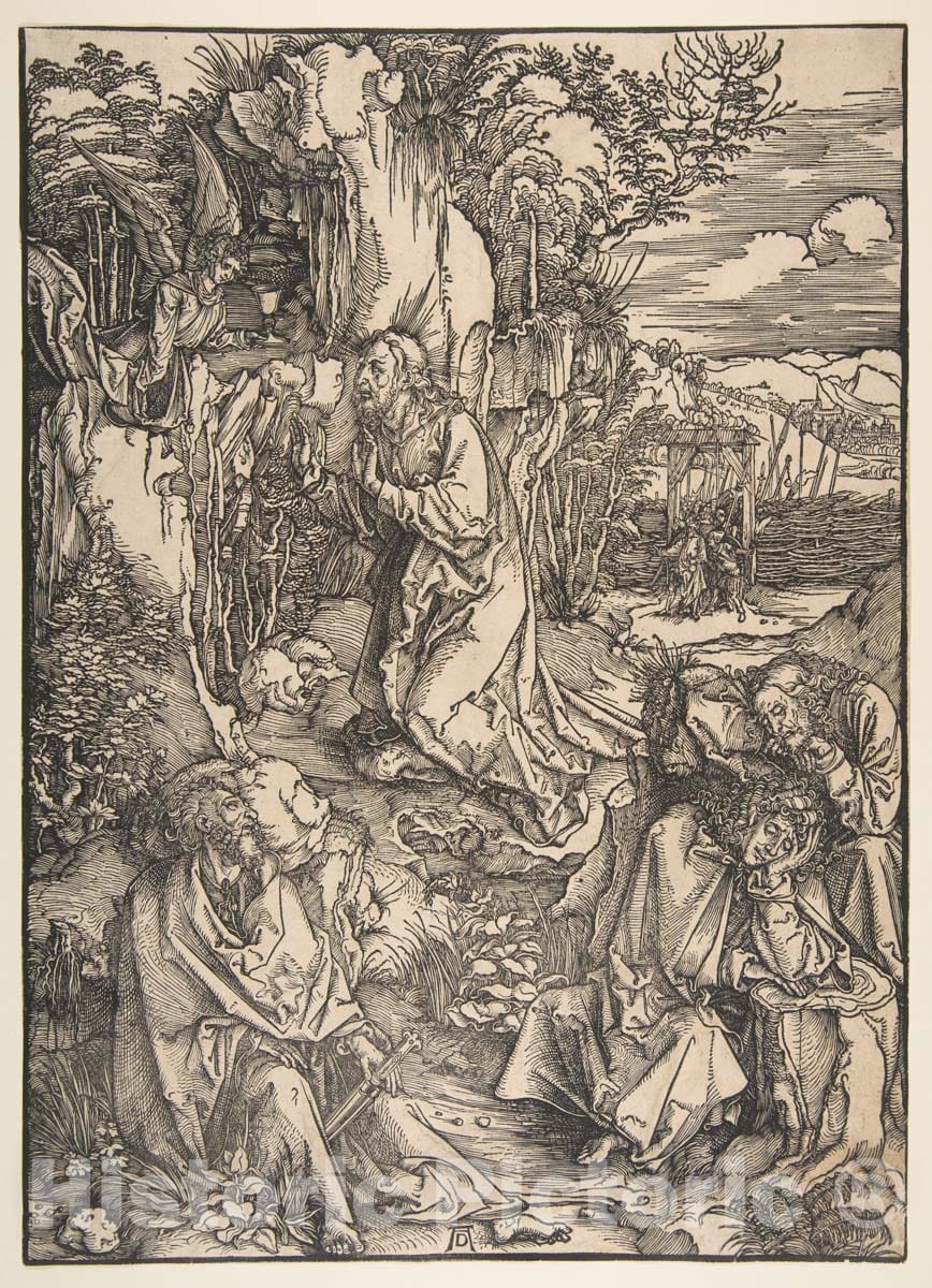 Art Print : Albrecht Dürer - Agony in The Garden 1 : Vintage Wall Art