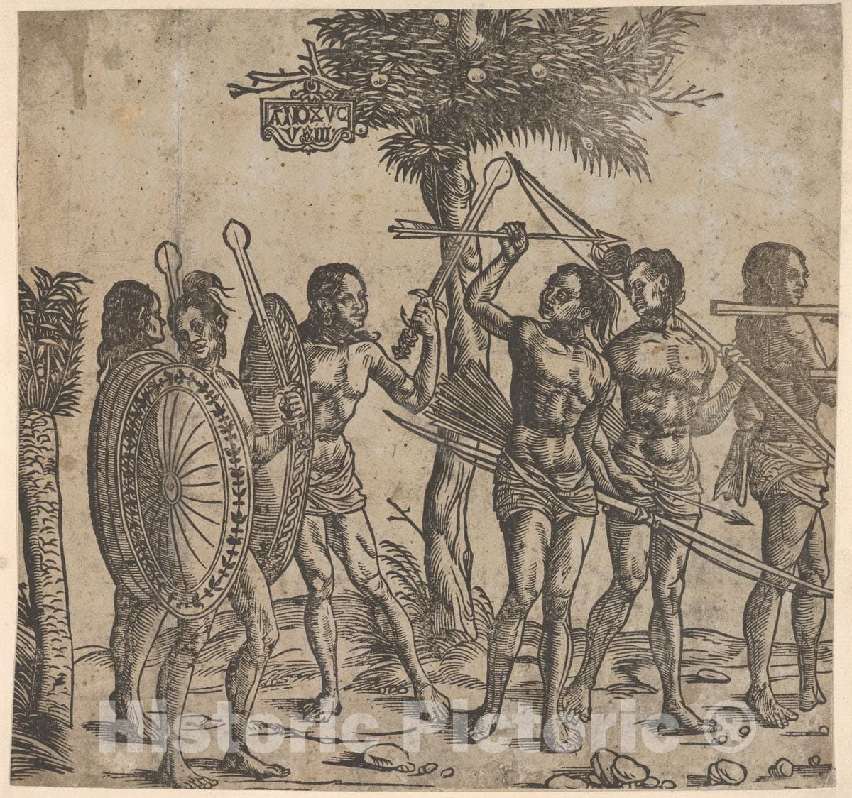 Art Print : Hans Burgkmair - Copy of The King of Colchin, from Set of Exotic Races : Vintage Wall Art